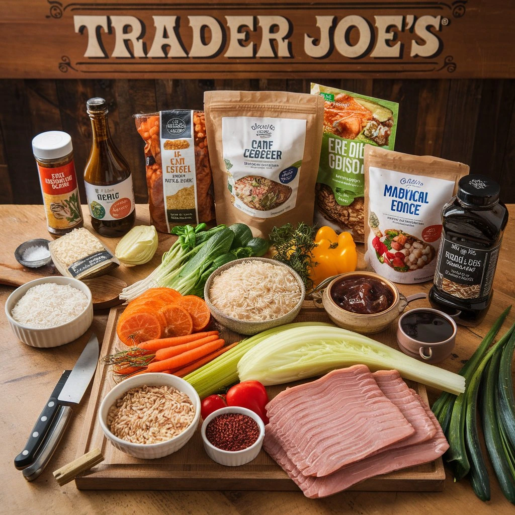 a photo of a variety of trader joe s ingredients i 86hHVM3uQq 6wbjmUE4xqA 5DM4UOdKQri YRXkVGJ8Lw