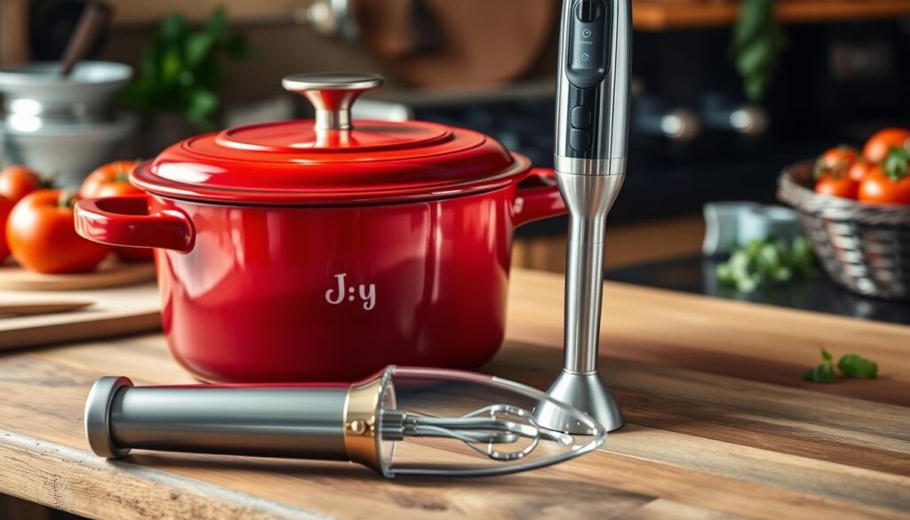 Dutch oven and immersion blender