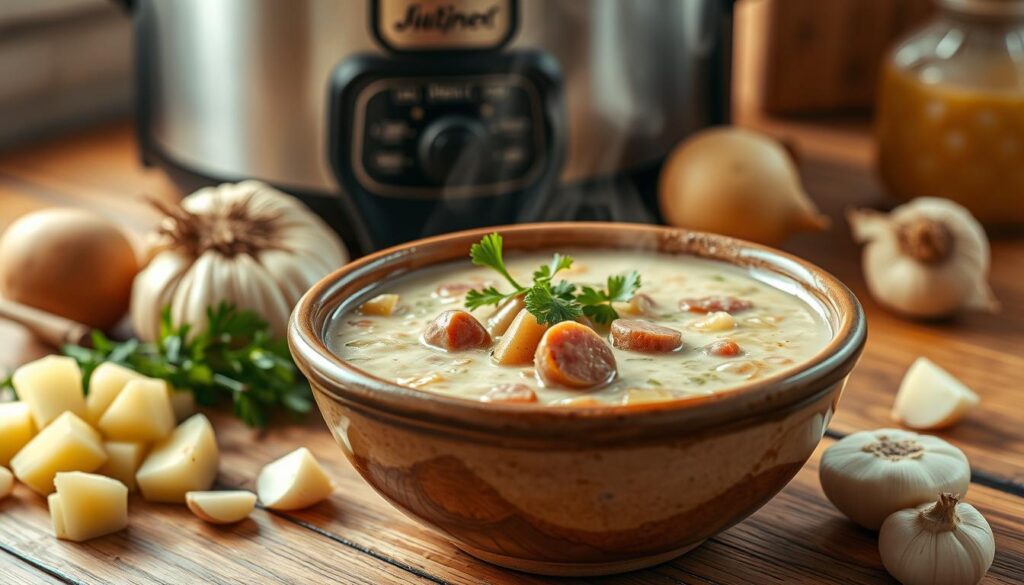 Slow Cooker Kielbasa Potato Soup