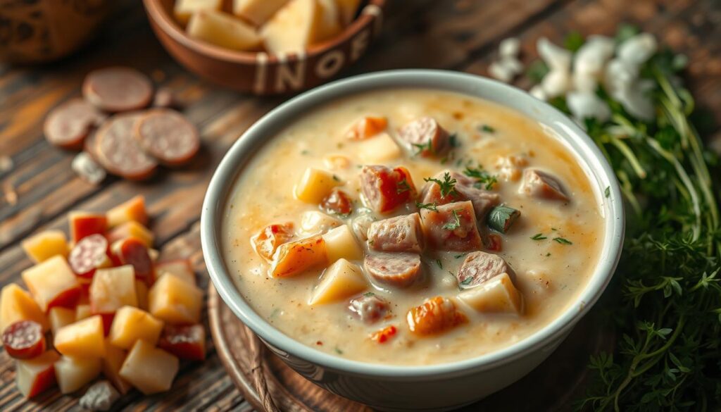 creamy kielbasa potato soup