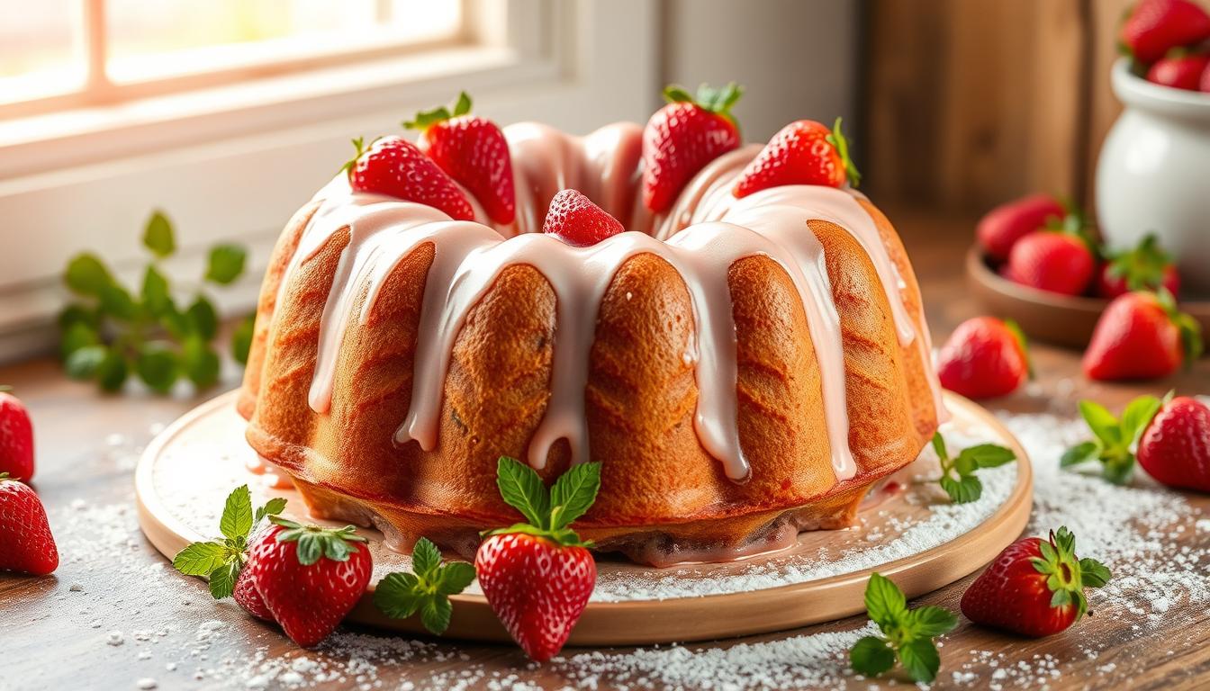 strawberry bundt cake